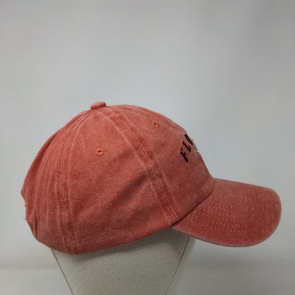 Florida Palm Tree Slideback Hat Orange One Size Embroidered Sunkiss Kap