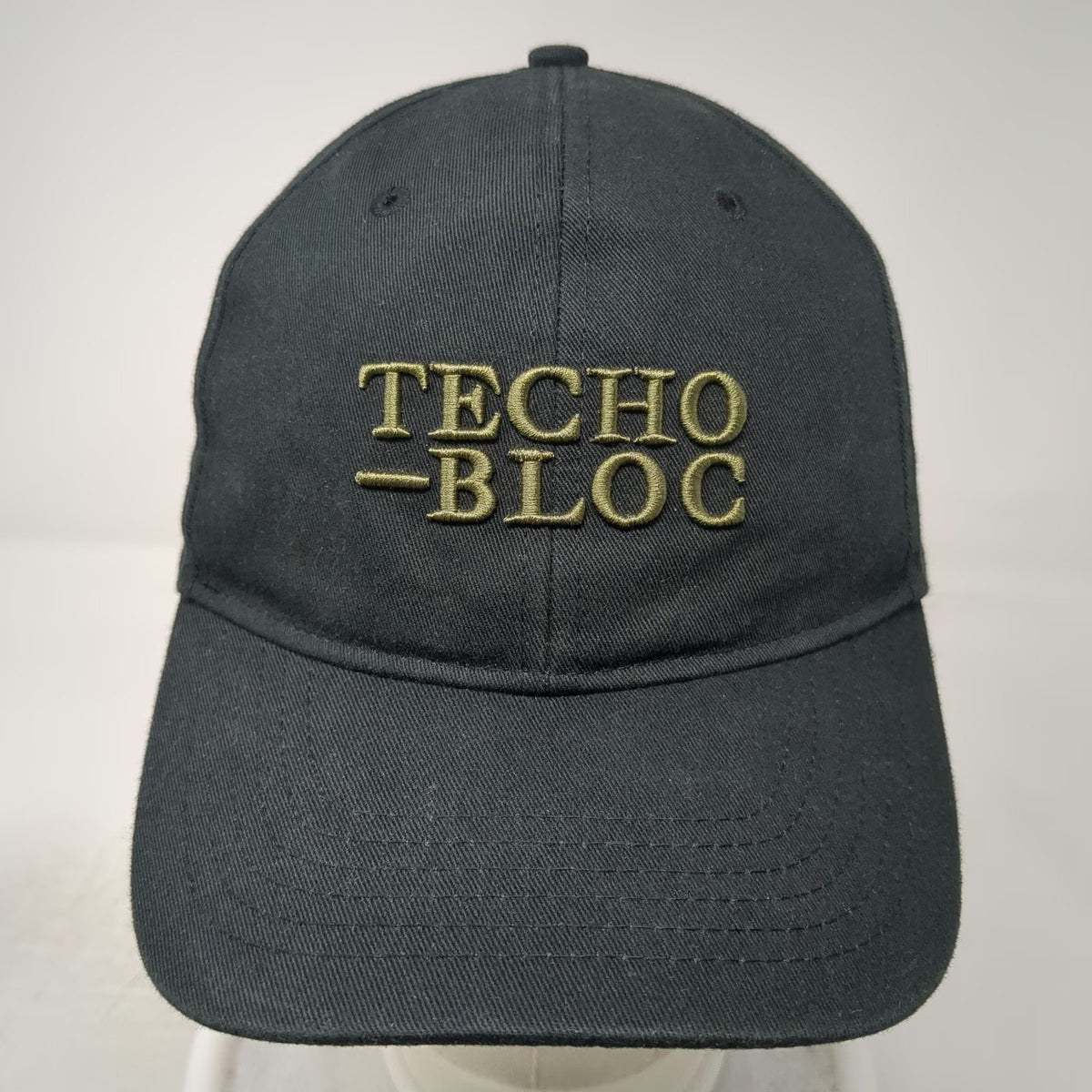 Techo-Bloc Snapback Hat Black One Size 100% Cotton Hardscape Masonry Logo Cap