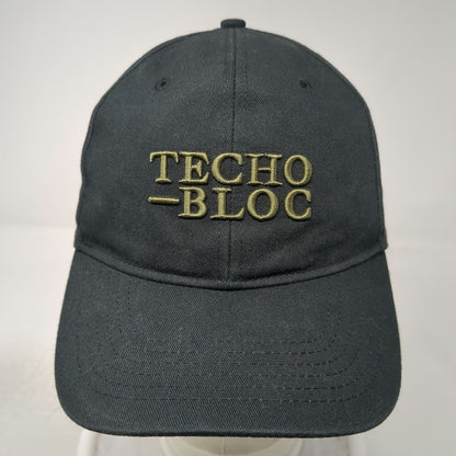 Techo-Bloc Snapback Hat Black One Size 100% Cotton Hardscape Masonry Logo Cap