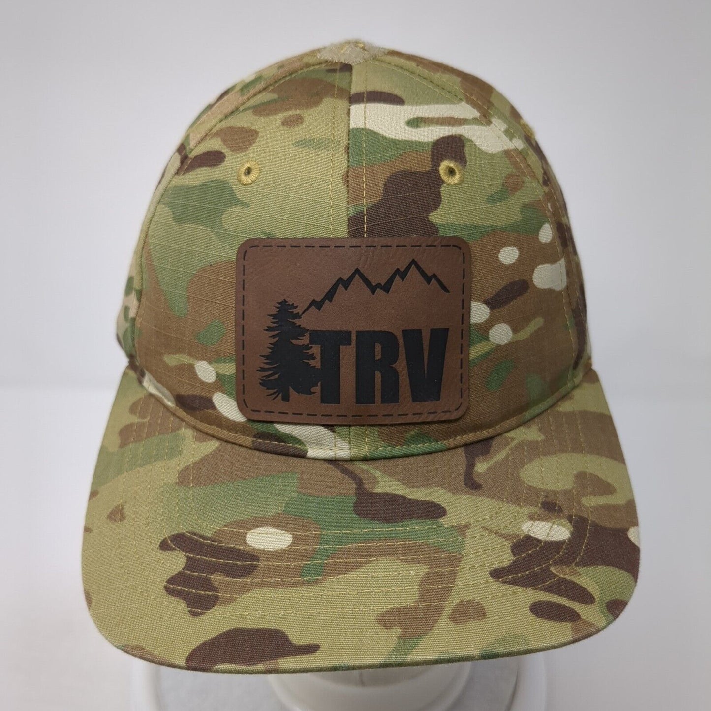 TRV Patch Strapback Hat Camouflage One Size Adjustable Richardson