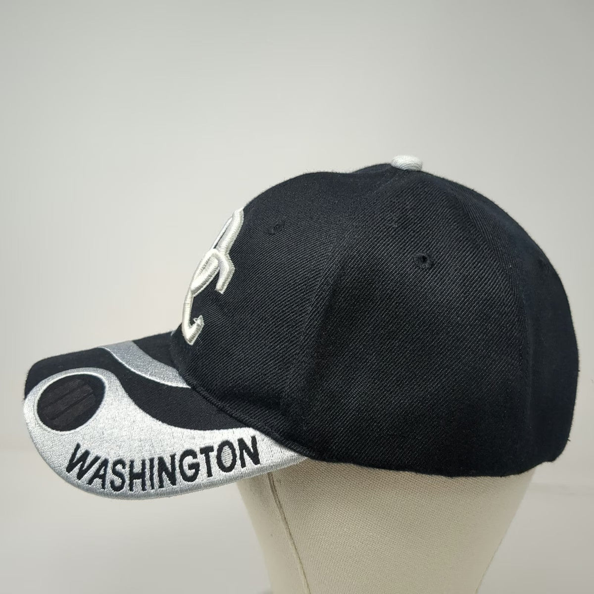 City Hunter Baseball Cap Black One Size Washington DC Embroidery Strapback Hat