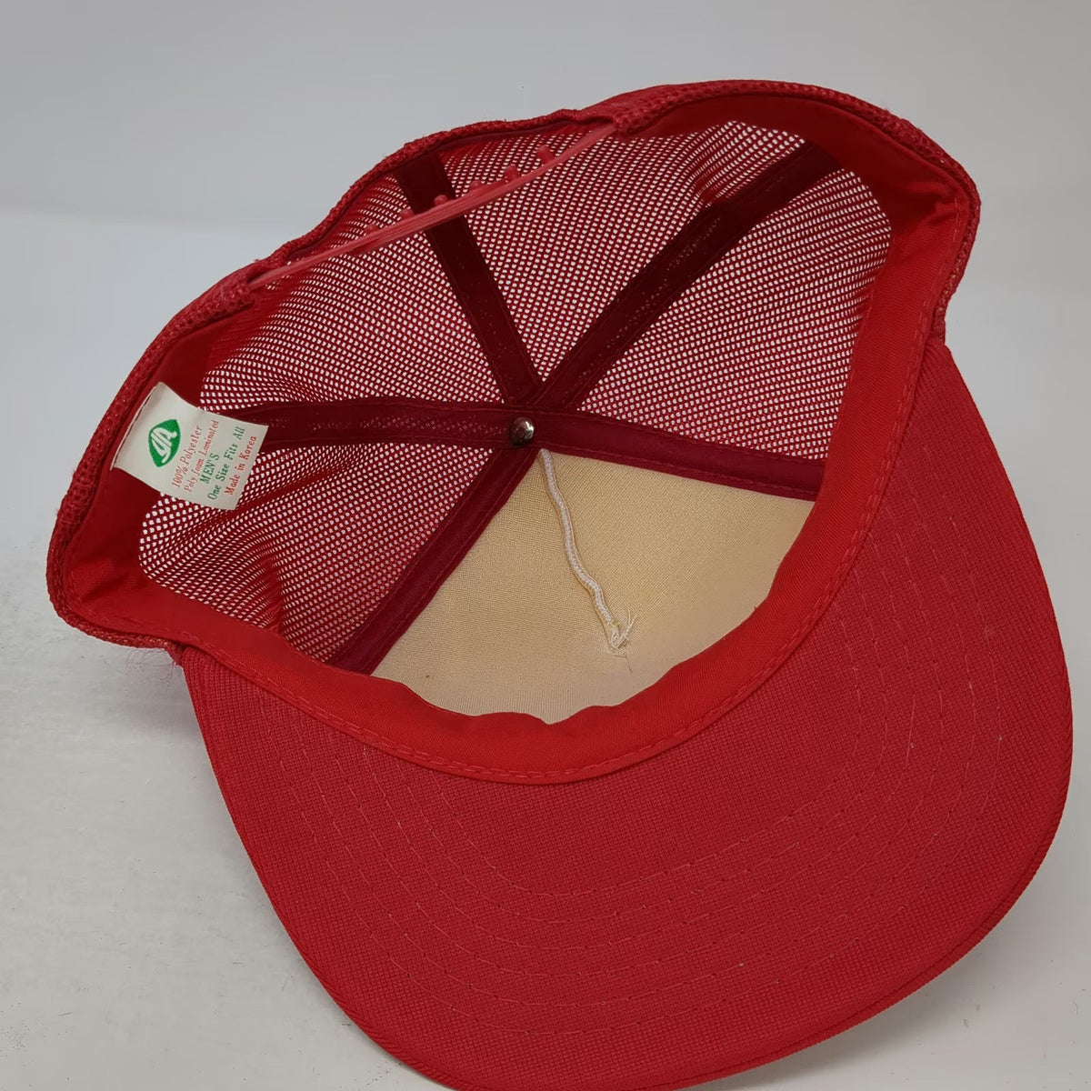 Young An Trucker Hat Red One Size Blitz Weinhard Beer Premium Mesh Snapback