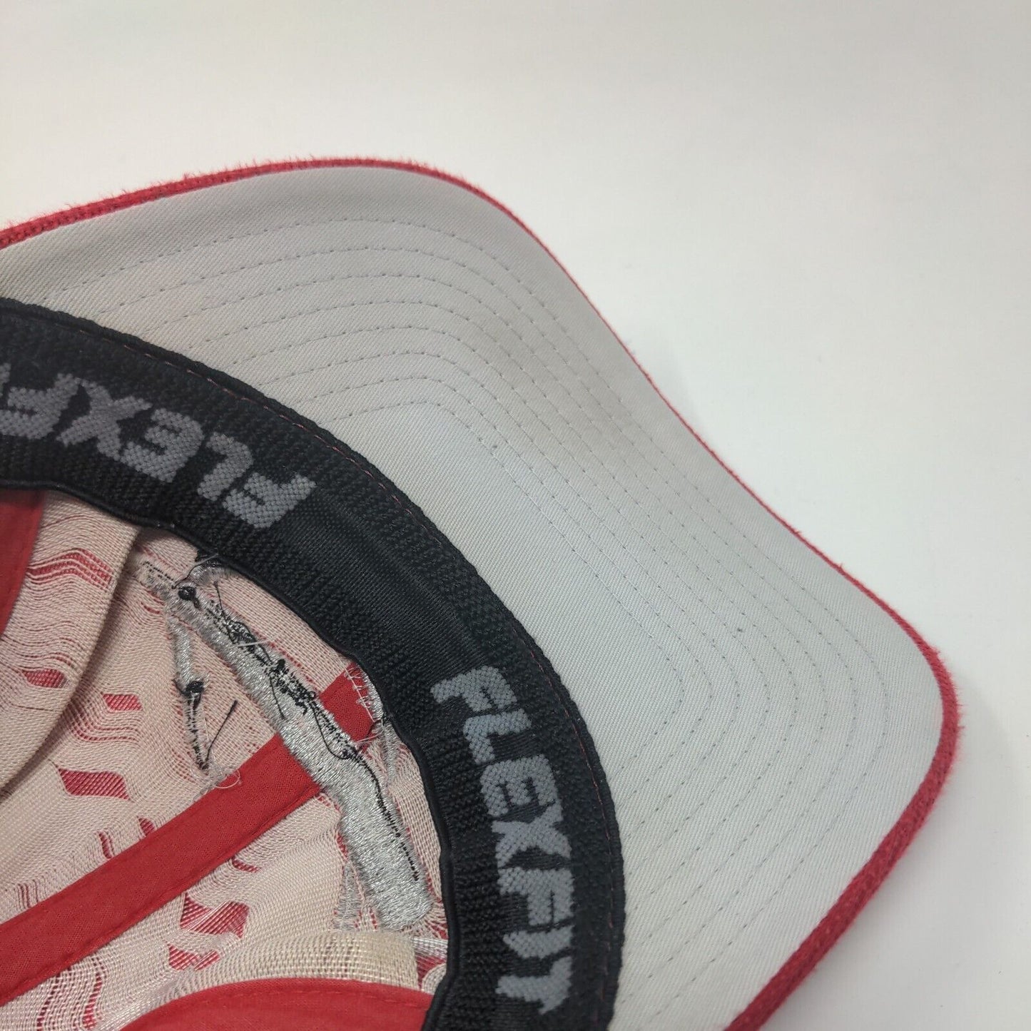 Hook & Hunt Fitted Hat Red One Size Embroidered Flexfit Yupoong