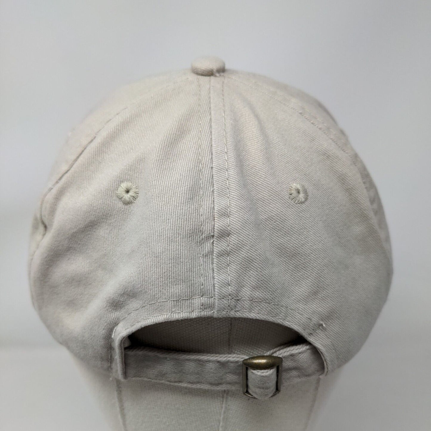 Earthday Indiana Slideback Hat Tan OSFA Adjustable Embroidered Vented Holes