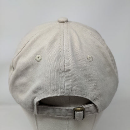 Earthday Indiana Slideback Hat Tan OSFA Adjustable Embroidered Vented Holes