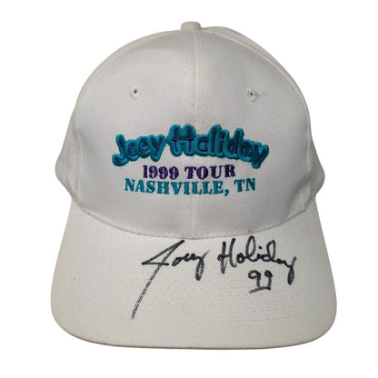 Joey Holiday 1999 Tour Nashville TN Snapback Hat White OS Adjustable Autographed