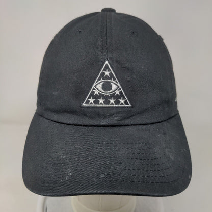 Illuminati Slideback Hat Black One Size Adjustable Embroidered Field Grade