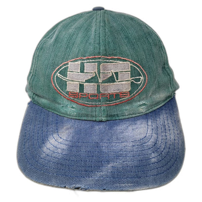 HO Sports Snapback Hat Green Blue One Size Two Tone Embroidered Graphic Logo