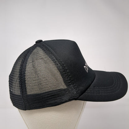 Dominical Snapback Mesh Back Trucker Hat Black OSFA Solid Adjustable