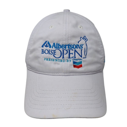 Albertson's Boise Open Presented Chevron Slideback Hat White OS Ivory Headwear