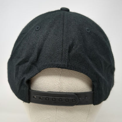 Yupoong Snapback Black One Size Hockey Night In New England Leather Patch Hat