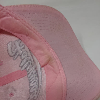 Hollywood Strapback Hat Pink OSFA Adjustable Embroidered 6 Panel Cotton