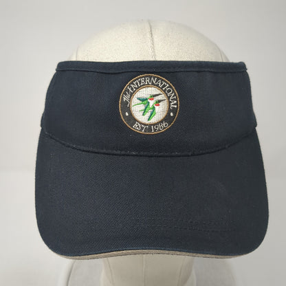 The International Est. 1986 Sun Visor Hat Black One Size Adjustable Imperial