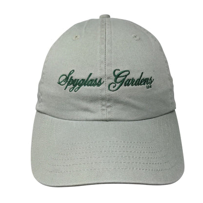 Spyglass Gardens Slideback Hat Tanish Green OSFM Embroidered 6 Panel
