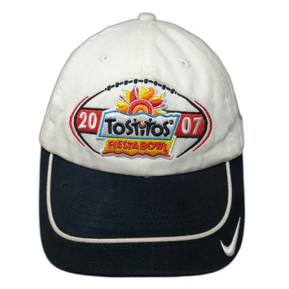 Nike Boise State Broncos NCAA 2007 Fiesta Bowl White OSFM Strapback Hat Football