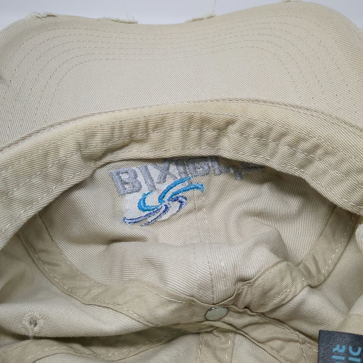 District Baseball Cap Beige OSFM Bixler's Marine Inc Embroidered Slideback Hat