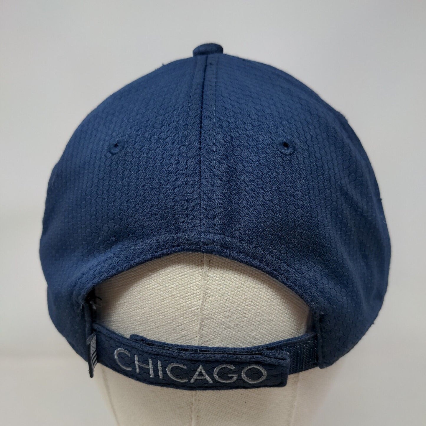 Chicago Est 1837 Strapback Hat Blue One Size Vent Holes Essencial Caps