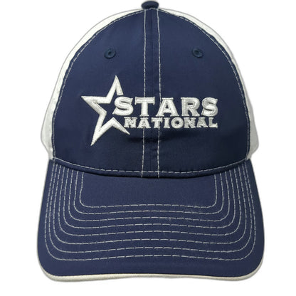 The Game Stars National Baseball Cap Blue White One Size Slideback Perforated