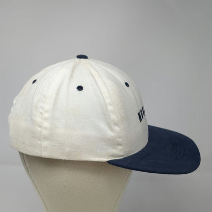 Noble Star Snapback Hat White Blue One Size Made in USA 6 Panel Embroidered