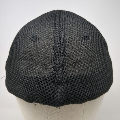 Highland Tactical Baseball Cap Gray Black One Size USA Flag Patch Mesh Back