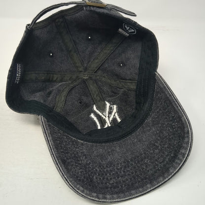 '47 MLB New York Yankees Baseball Cap Black OSFM Washed Cotton Adjustable Hat