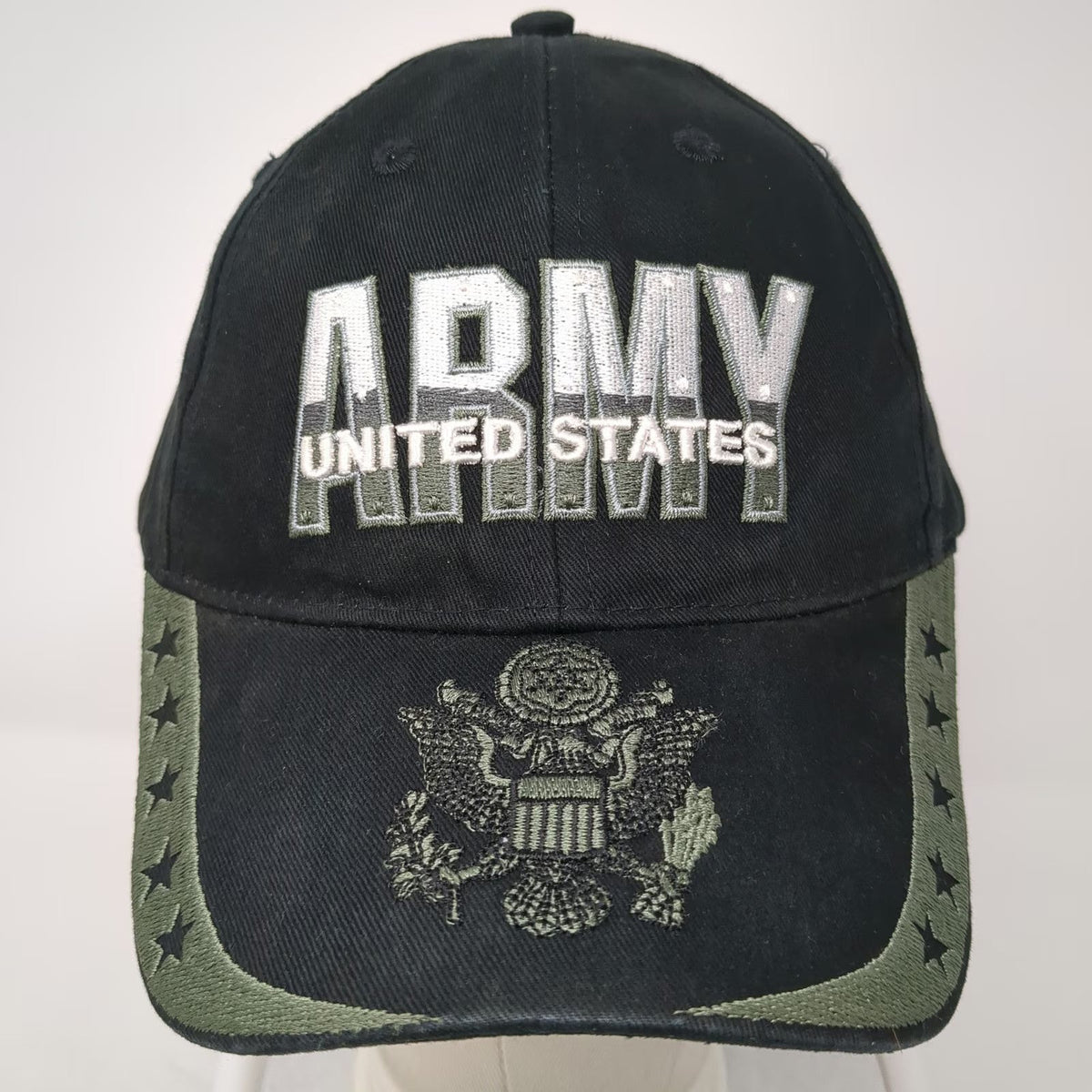 Eagle Crest US Army United States Black Baseball Cap One Size Great Seal Hat