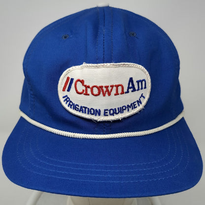 Baseball Cap Blue One Size CrownAm Irrigation Equipment Rope Green Underbrim Hat