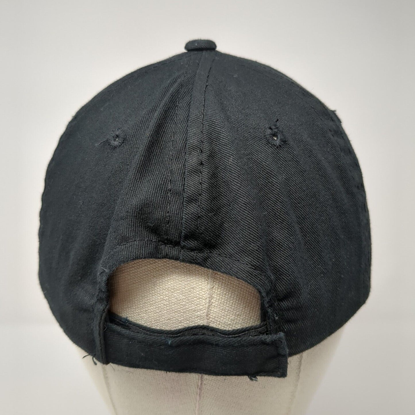 Letter P Strapback Hat Black One Size Adjustable Outdoor Cap 6 Panel