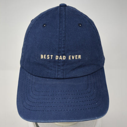 Best Dad Ever Slideback Hat Blue One Size Adjustable Embroidered Wembley