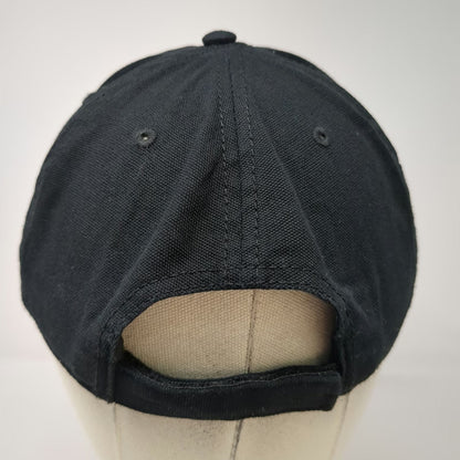 George Baseball Cap Black One Size Two Tone Brown Metal Pin Strapback Canvas Hat