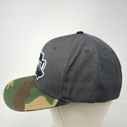 Richardson Snapback Hat Gray One Size Camo Tailgate Sports Pub Patch Truck Logo
