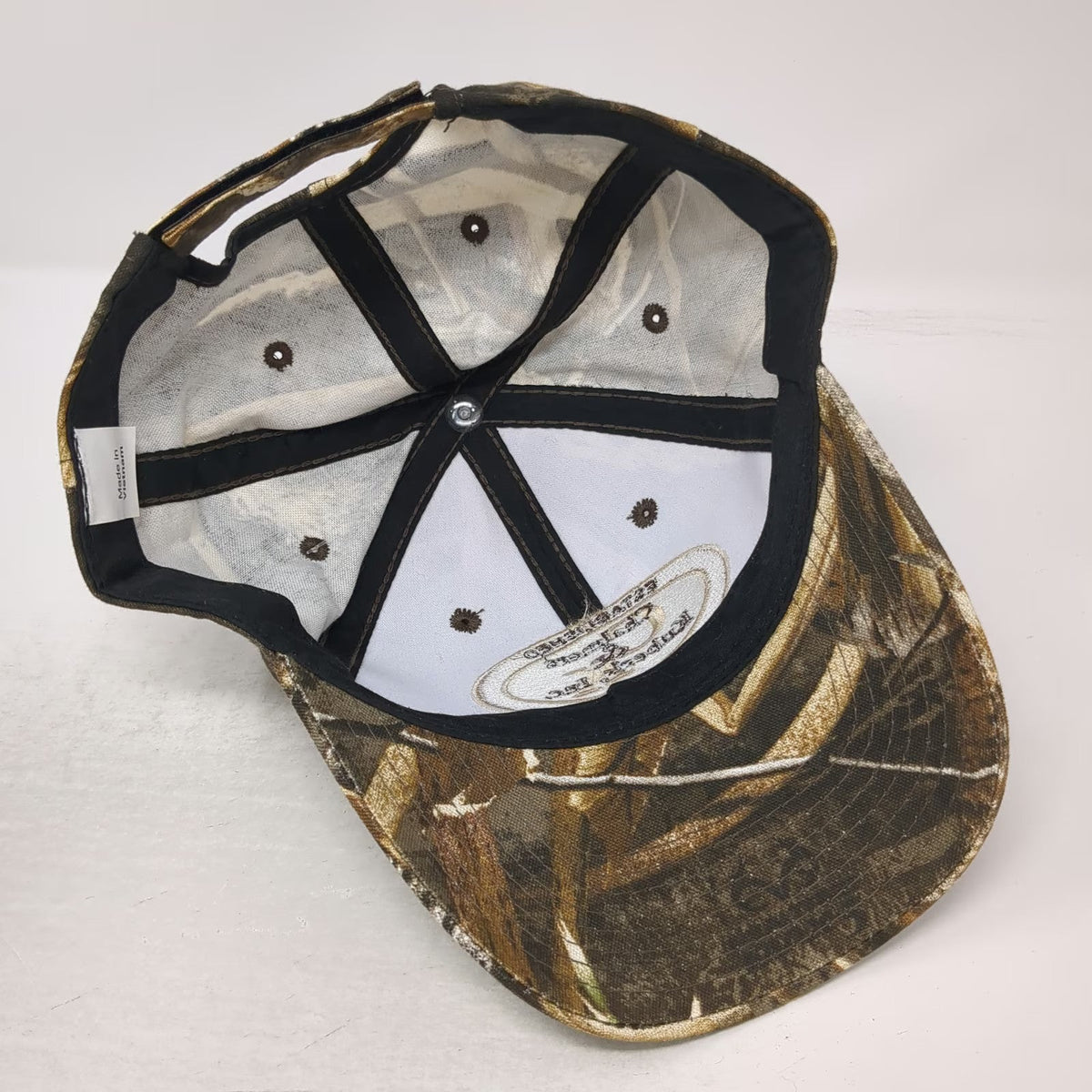RealTree Chalmers Kubeck 1950 Baseball Cap Brown One Size Camo Strapback Hat