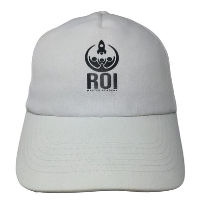 ROI Master Academy Slideback Hat White One Size Adjustable 5 Panel