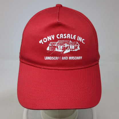 UltraClub 5 Panel Red Hat One Size Tony Casale Landscape Masonry Strapback