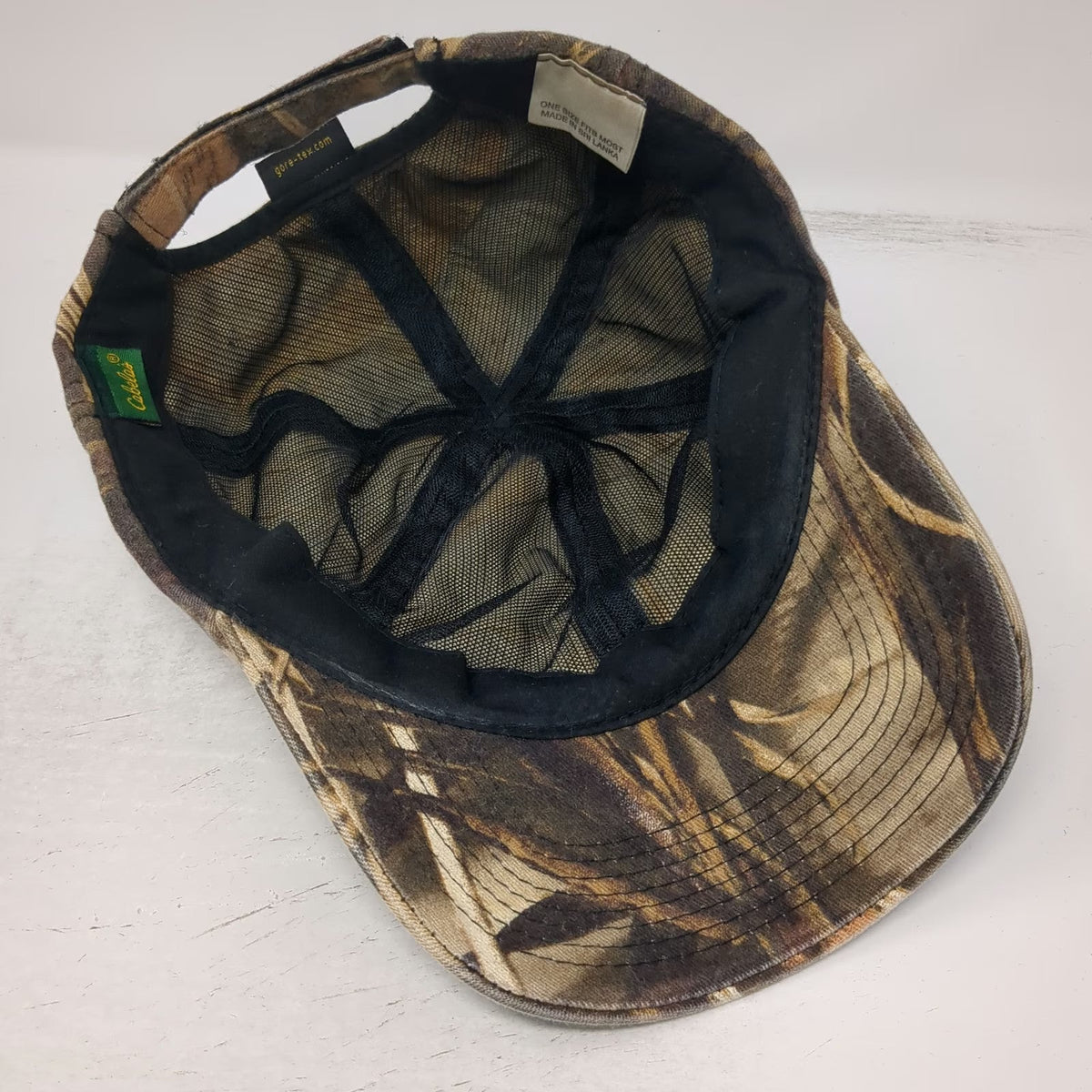 Cabela's Baseball Cap Brown One Size Camo Gore-Tex Strapback Hunting Outdoor Hat