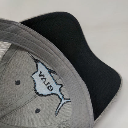 Avid Snapback Mesh Back Trucker Hat Gray OSFM Embroidered Fishing Hook