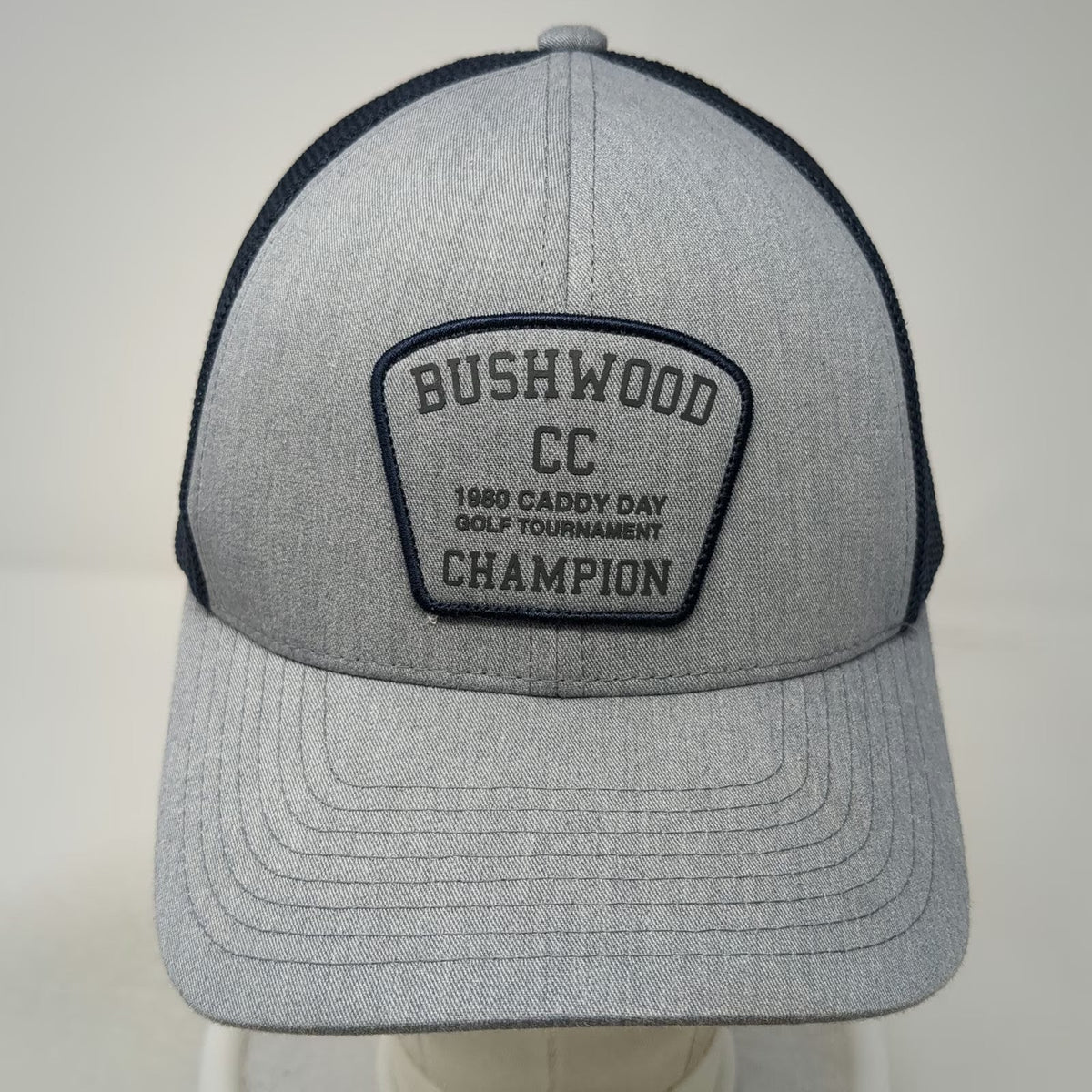 Yupoong Trucker Hat Gray Blue One Size Bushwood CC Mesh Snapback Caddyshack Golf