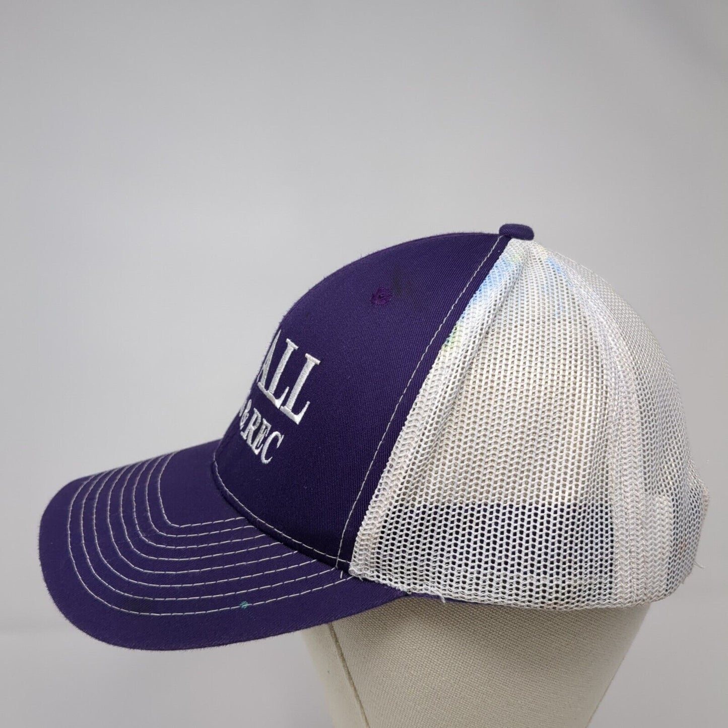 McCall Parks & Rec Snapback Trucker Hat Purple One Size Adjustable Mesh Back