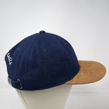 Timberland Baseball Cap Blue One Size Wool Suede Tree Logo American Eagle Hat