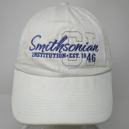 Perrin Smithsonian Institution White One Size Baseball Cap Slideback Hat Cotton