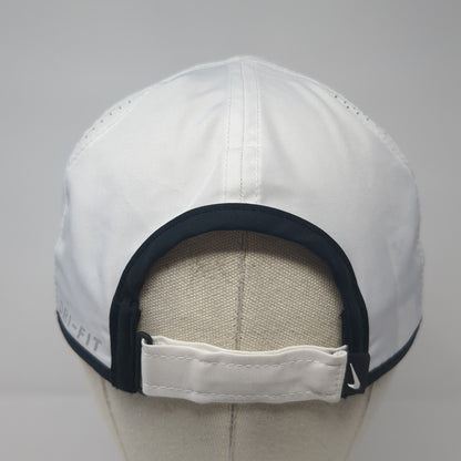 Nike Baseball Cap White One Size Adjustable Embroidered Swoosh Featherlight