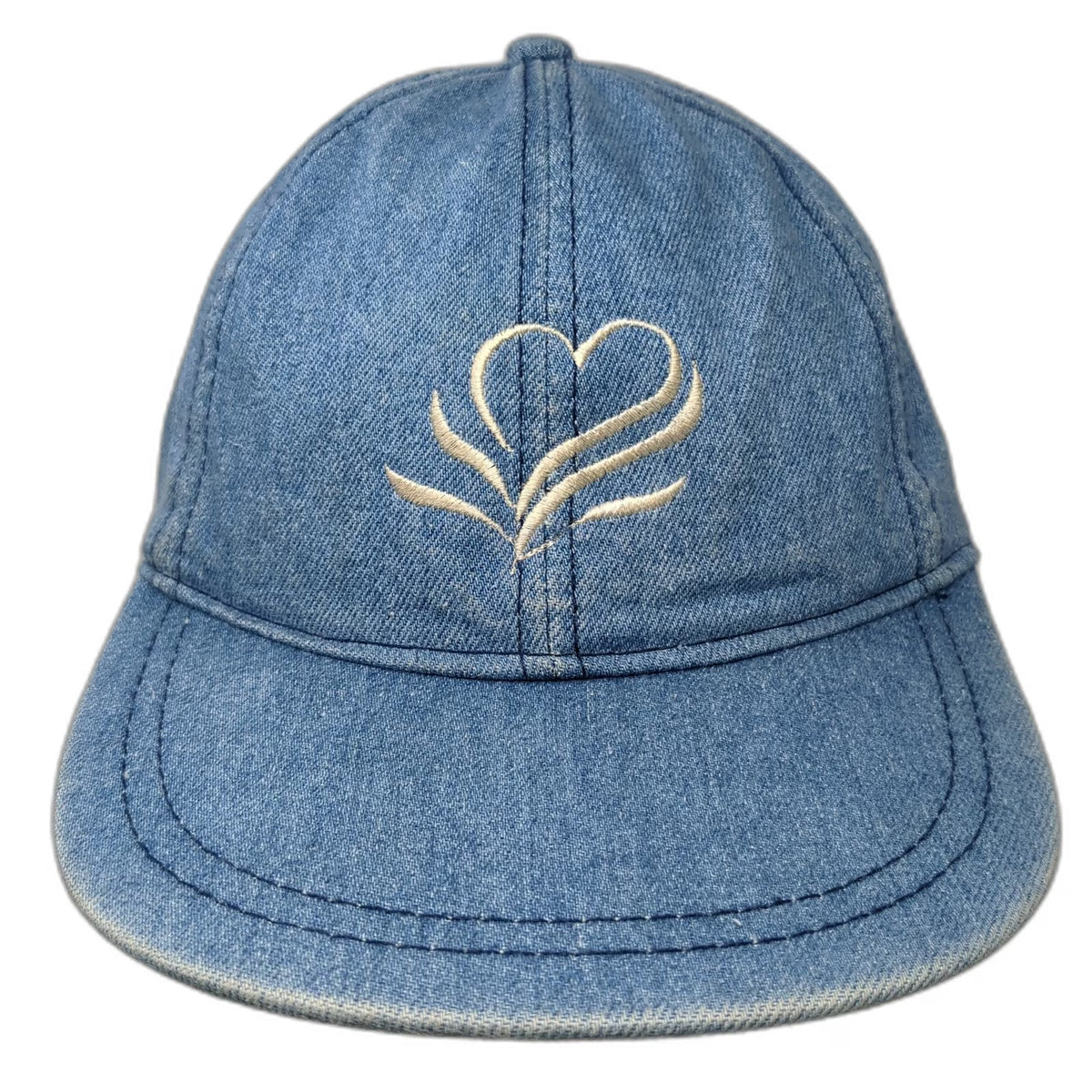 Luna Pier Baseball Cap Blue One Size Denim Heart Women of Faith Hat Slideback