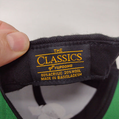 The Classics Yupoong Snapback Hat Black OSFA Embroidered Monogram