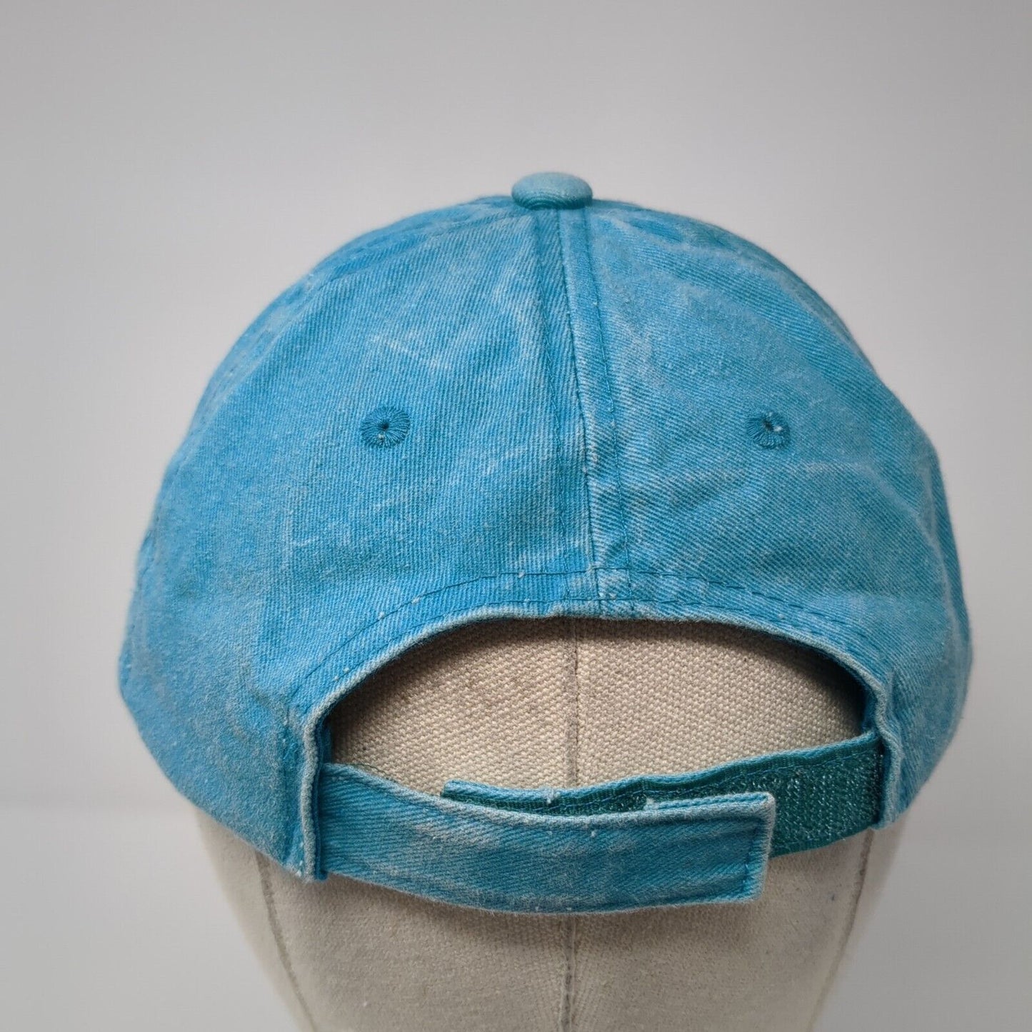 Mama Bear Strapback Hat Blue One Size Adjustable Embroidered Distressed