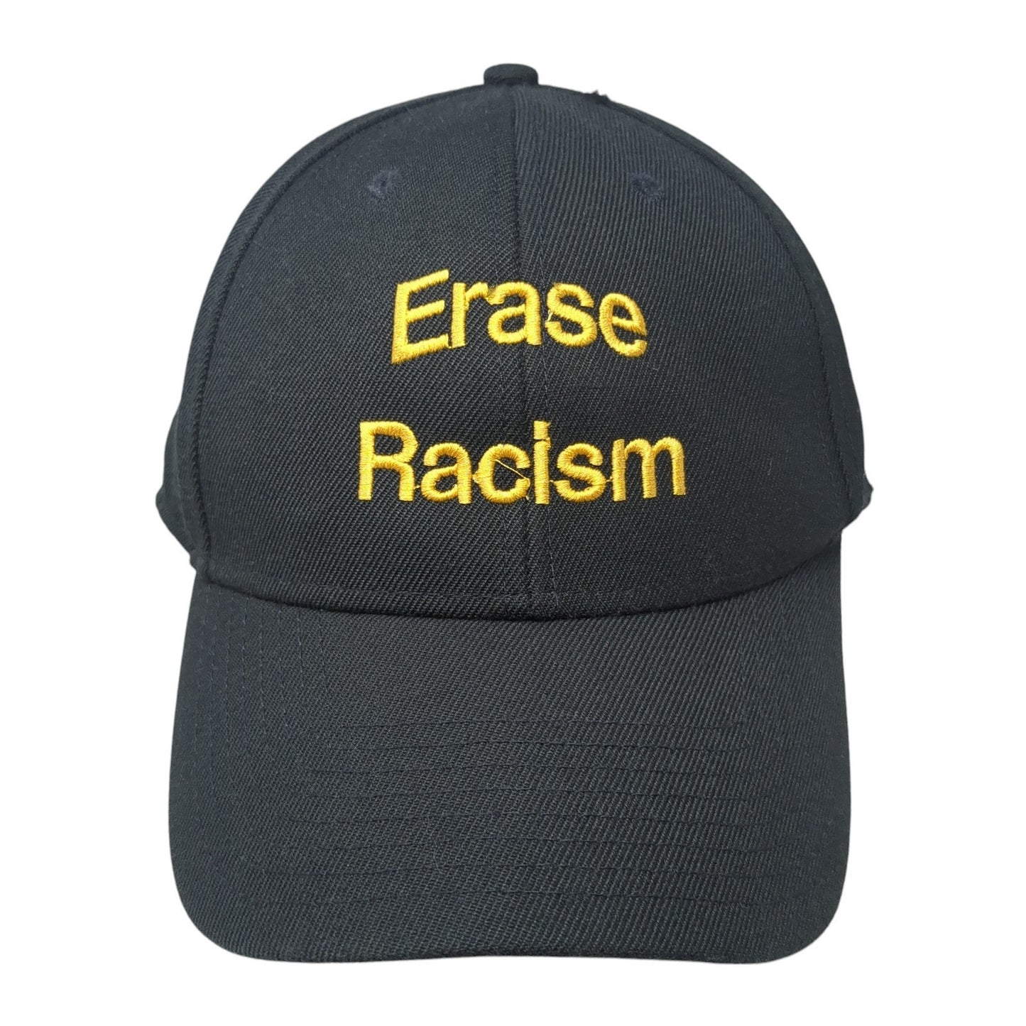 Erase Racism Strapback Hat Black One Size Adjustable Embroidered '47