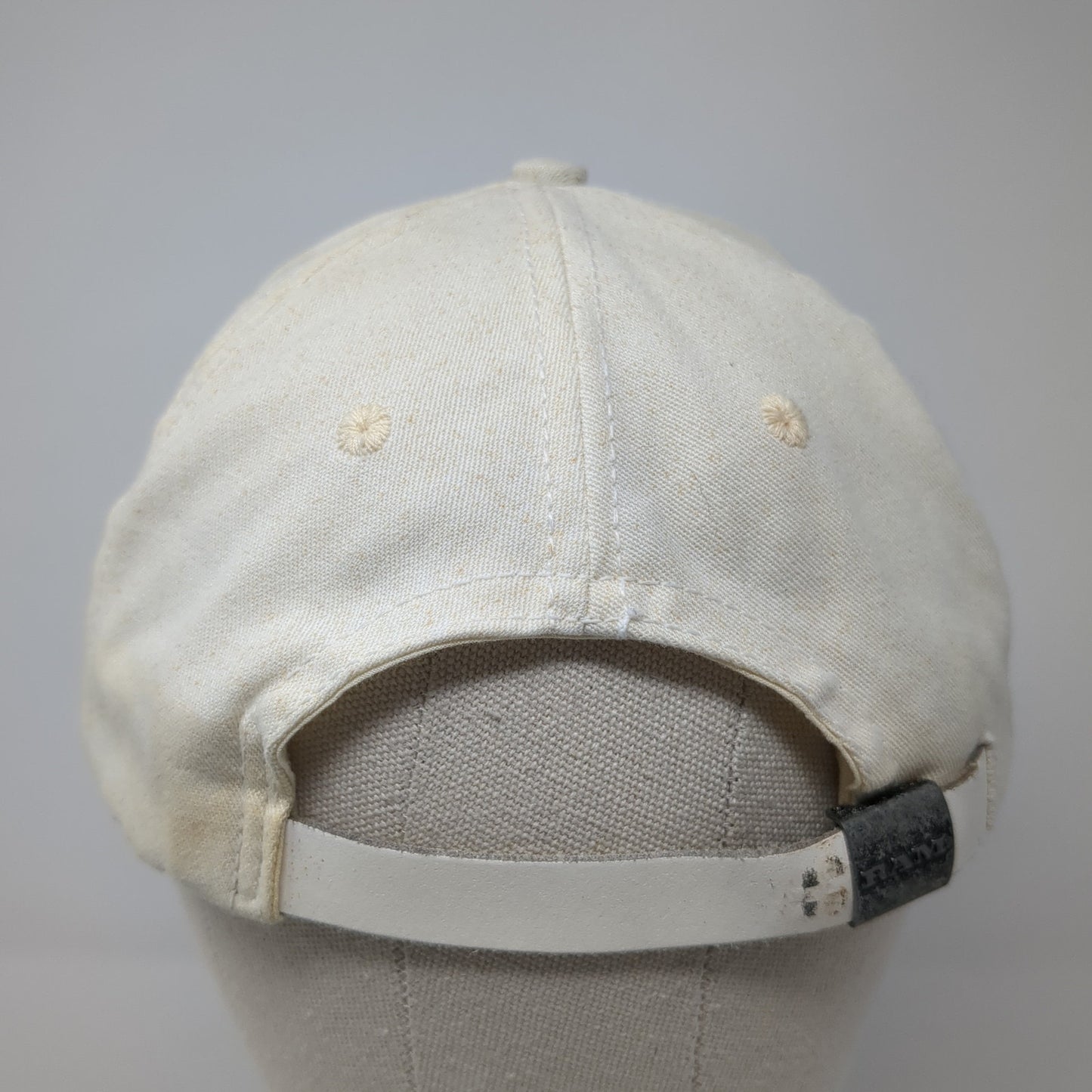 PGA Tour Logo Slideback Hat White One Size Adjustable Leather Strap