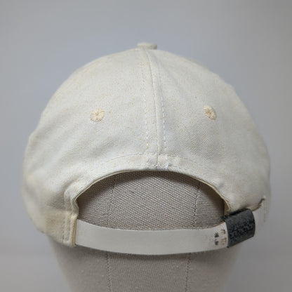 PGA Tour Logo Slideback Hat White One Size Adjustable Leather Strap