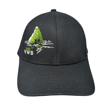 2018 WWB Snapback Trucker Hat Black One Size Adjustable Mesh Back Port Authority