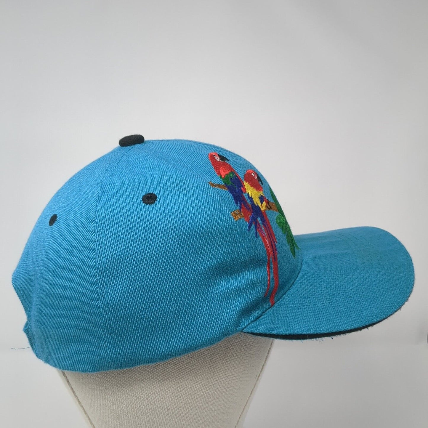 Panaman Strapback Hat Blue One Size Adjustable Embroidered Parrot Mega Sport