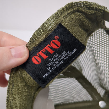 Del Maguey Not Just Mezcal Single Village Trucker Hat Green OS Mesh Back Otto